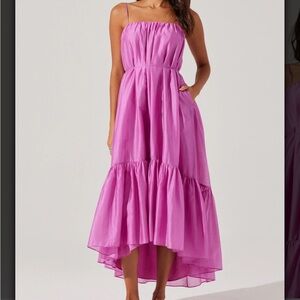 Astr Fuchsia High Low Dress NWT